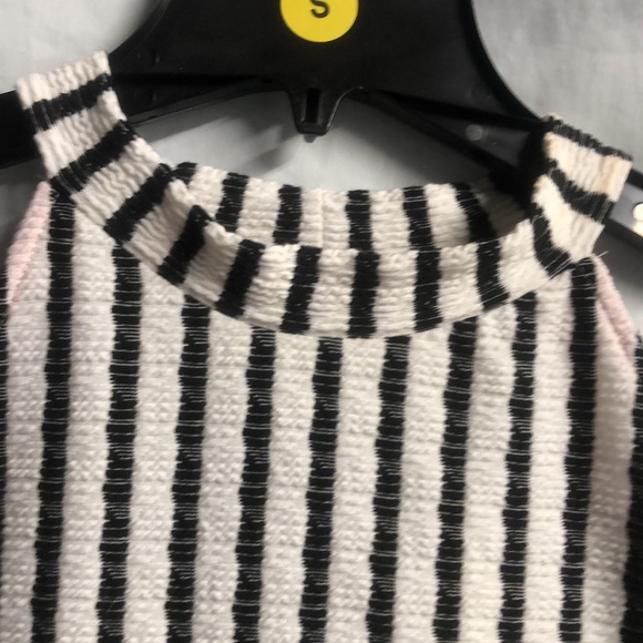 Striped women’s mock neck tank top med/lg - Picture 2 of 8